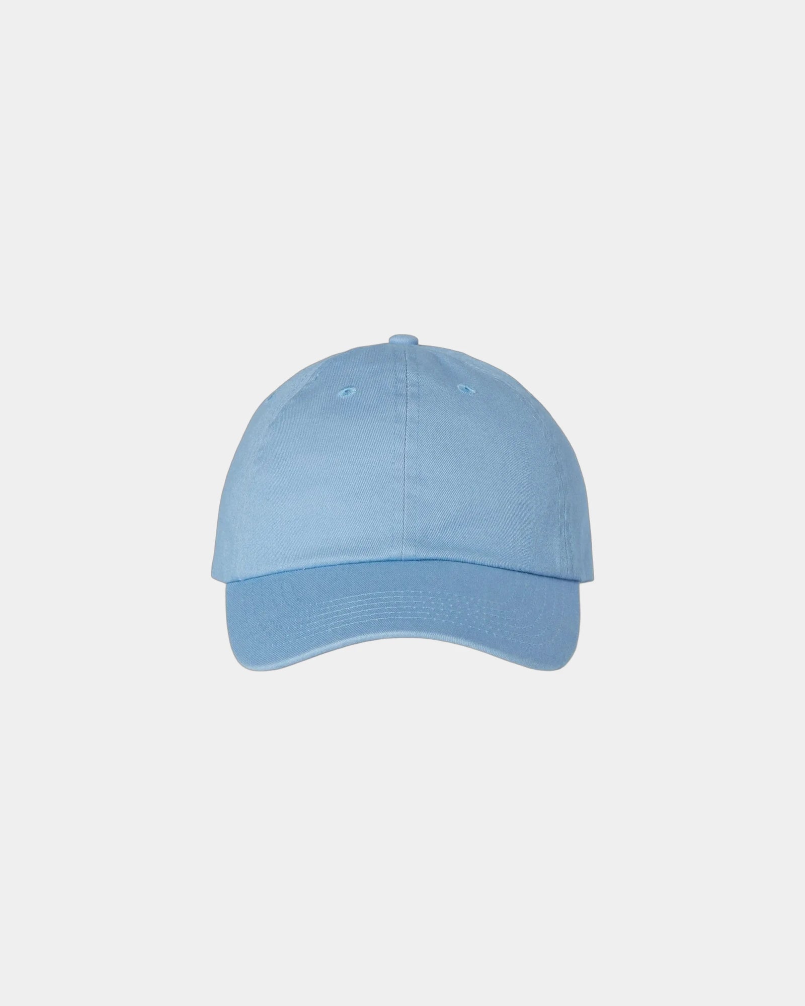 Custom cotton twill six-panel dad hat with buckle - Sky Blue
