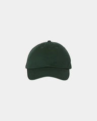 Custom cotton twill six-panel dad hat with buckle - Forest Green