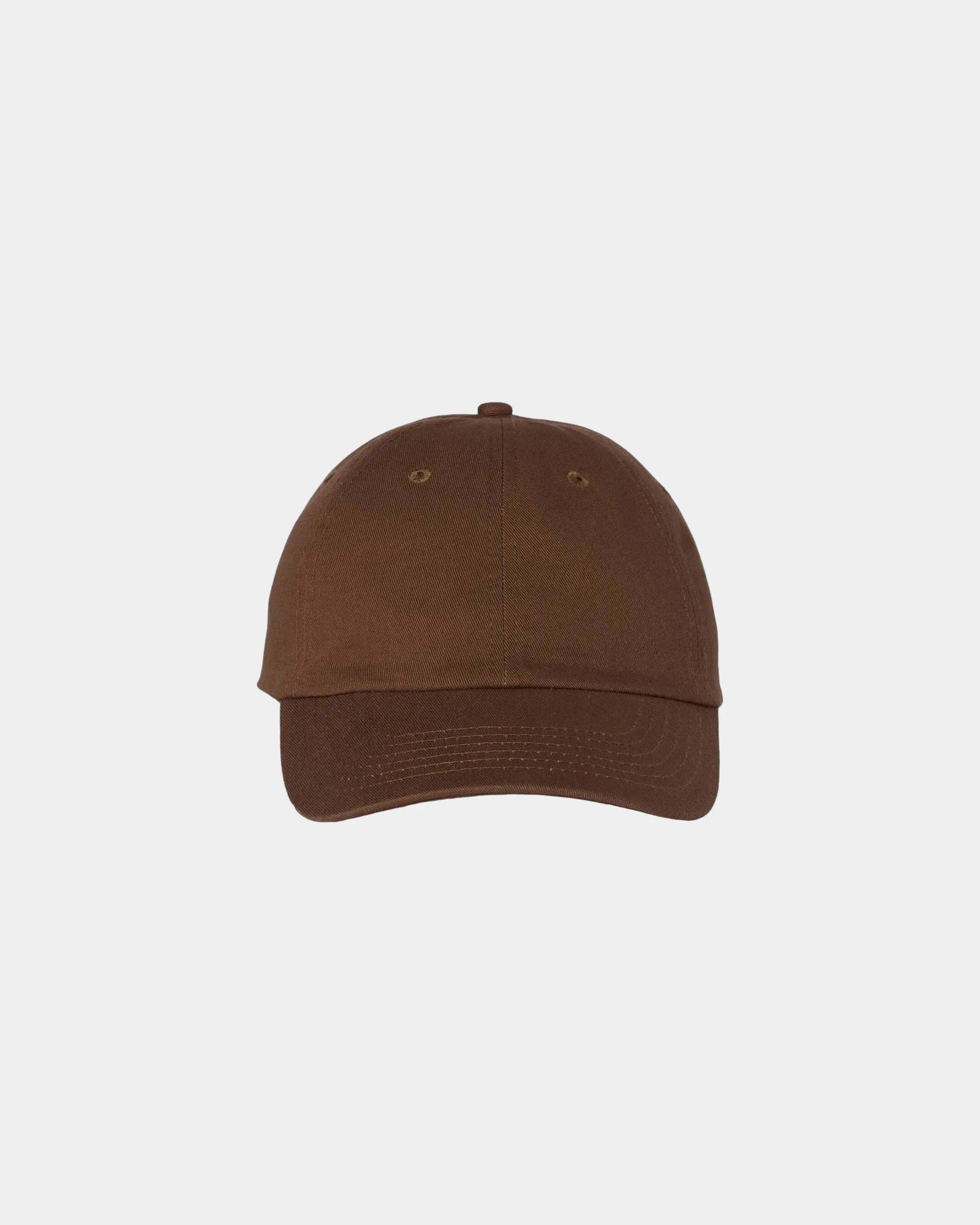 Custom cotton twill six-panel dad hat with buckle - Brown