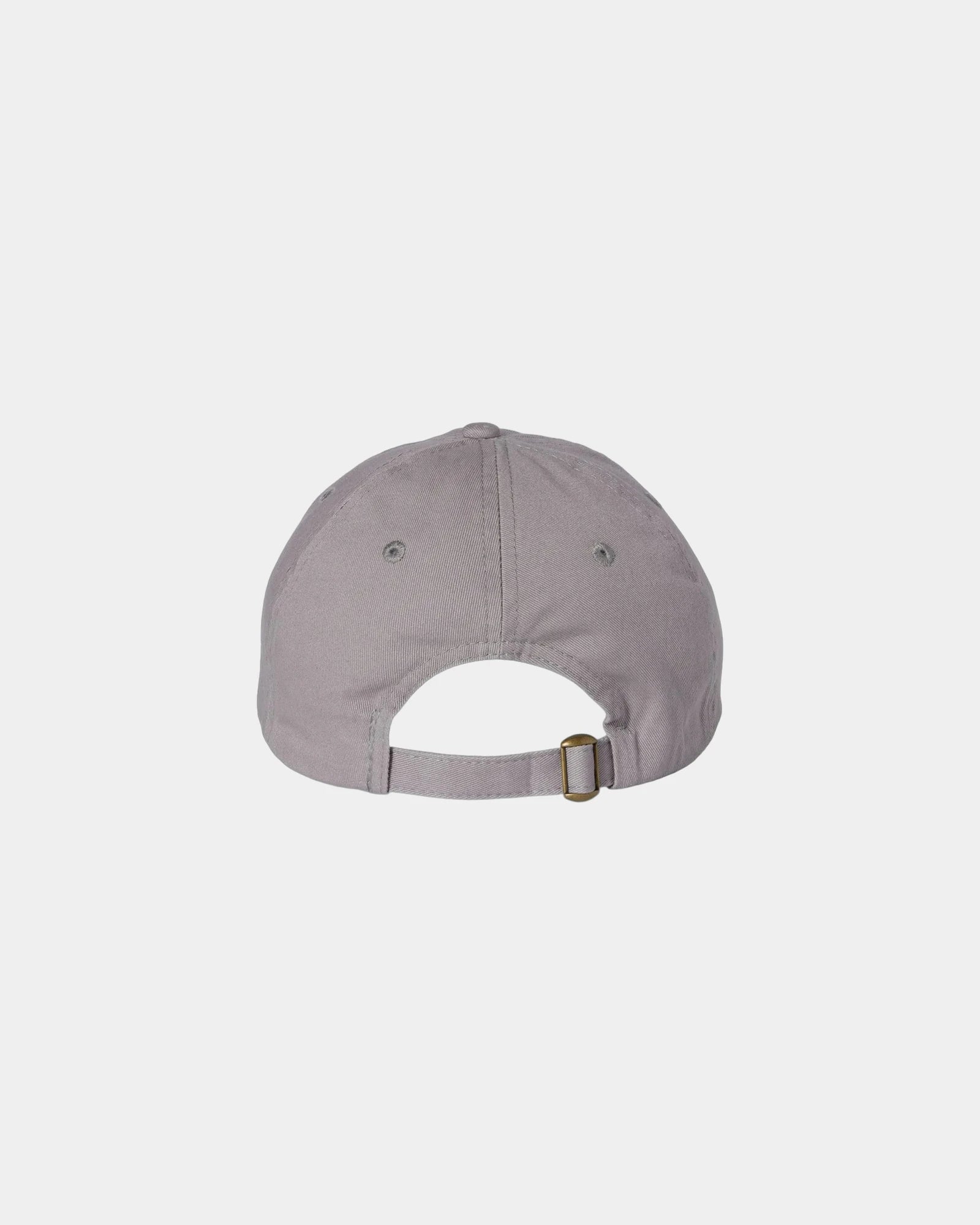Custom cotton twill six-panel dad hat with buckle - Grey
