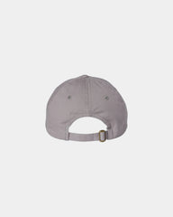Custom cotton twill six-panel dad hat with buckle - Grey