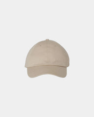 Custom cotton twill six-panel dad hat with buckle - Stone