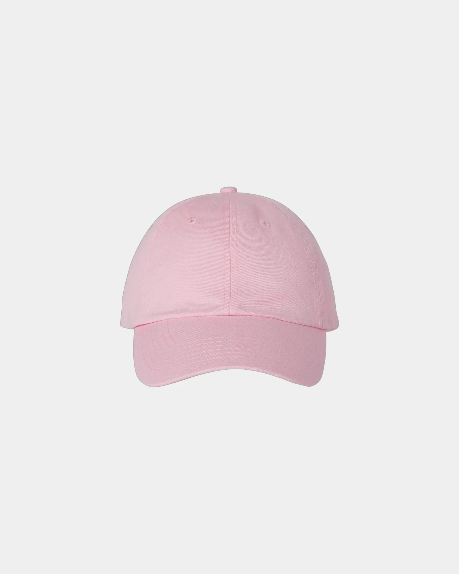Custom cotton twill six-panel dad hat with buckle - Light Pink