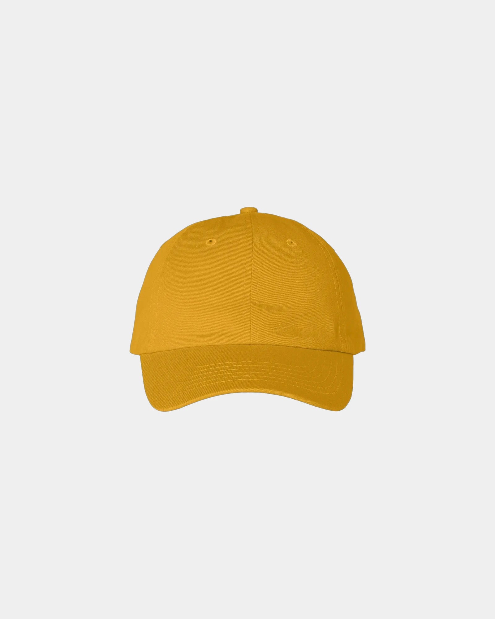 Custom cotton twill six-panel dad hat with buckle - Gold