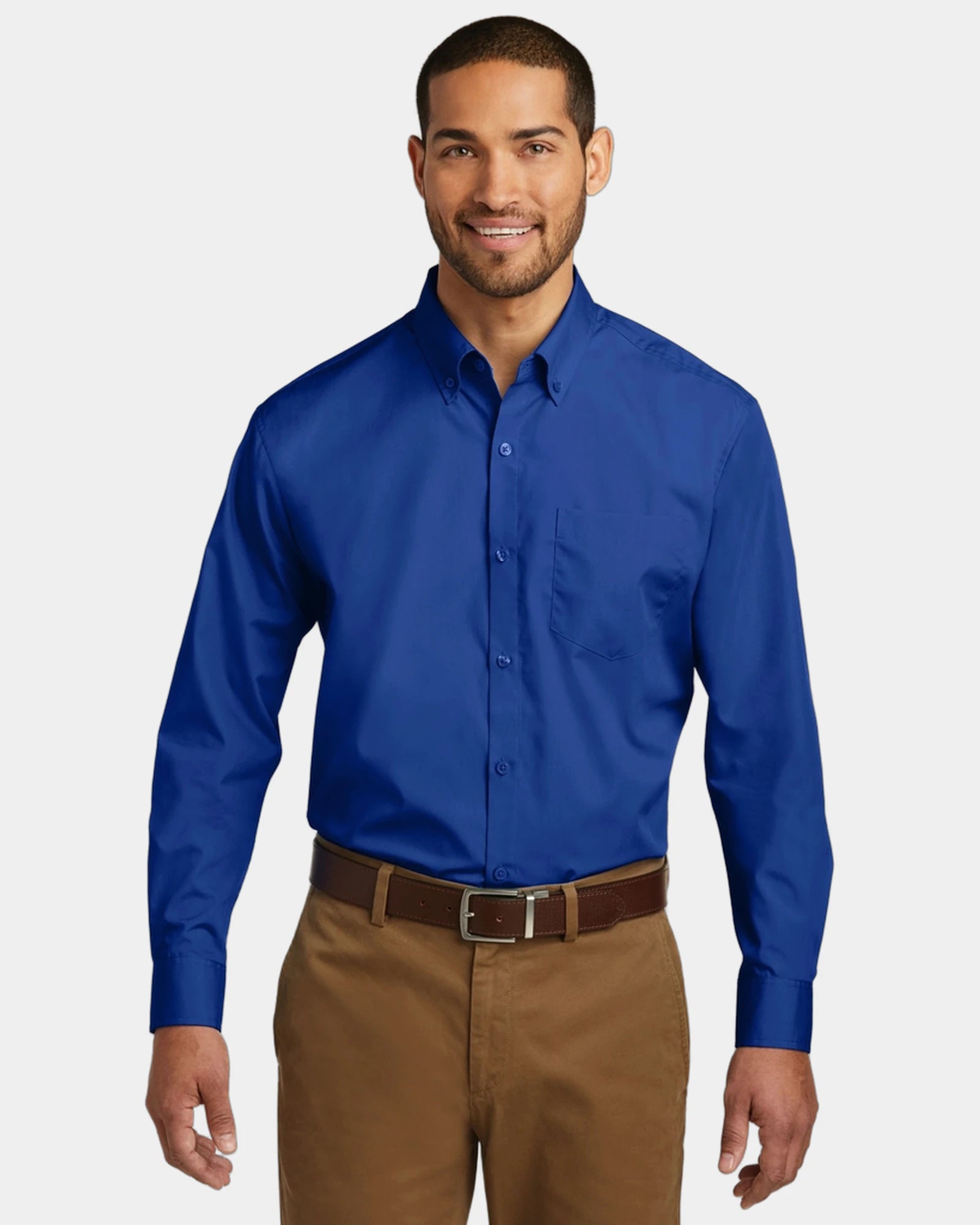 Custom stain-release poplin shirt Port Authority - True Royal