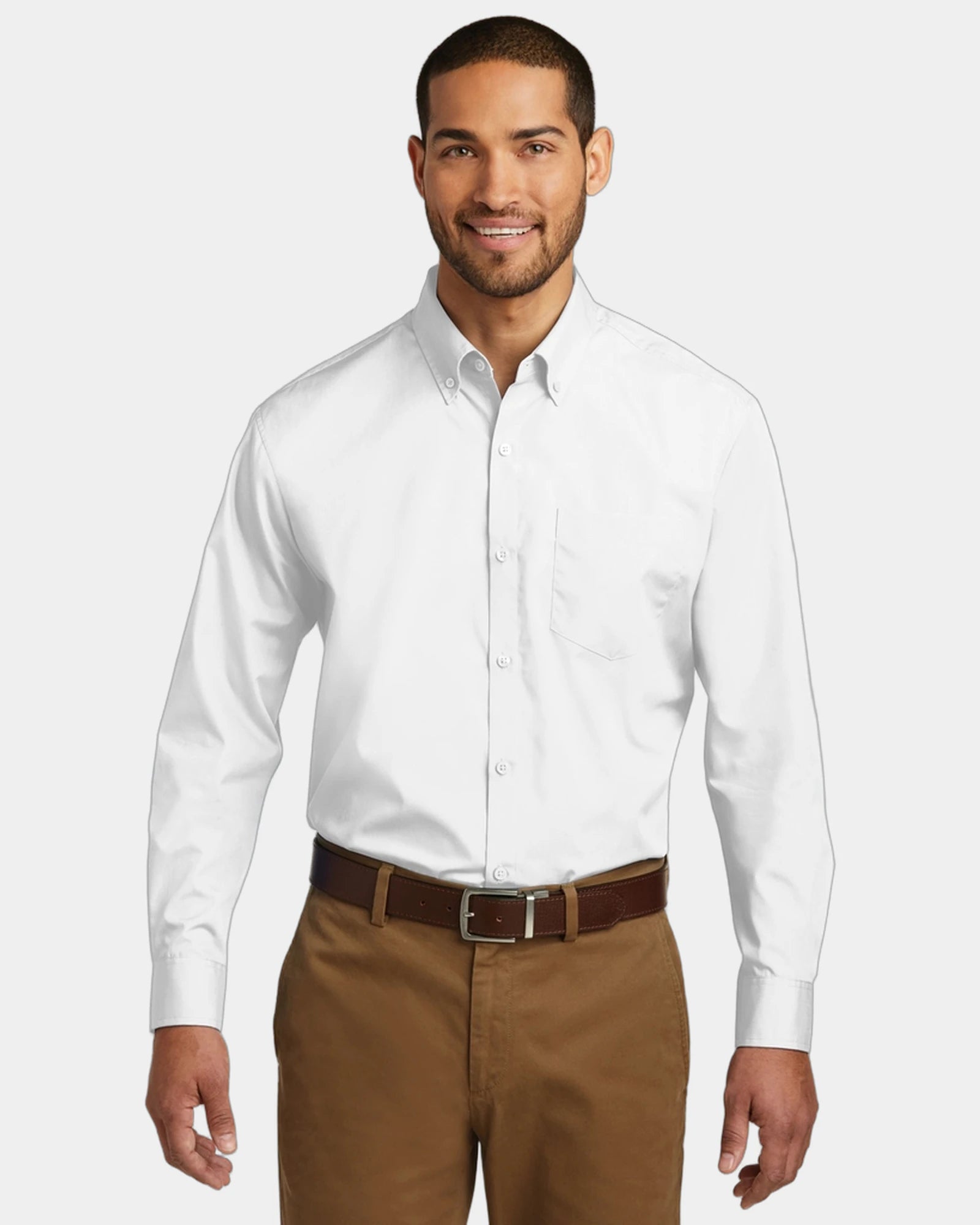 Custom stain-release poplin shirt Port Authority - White