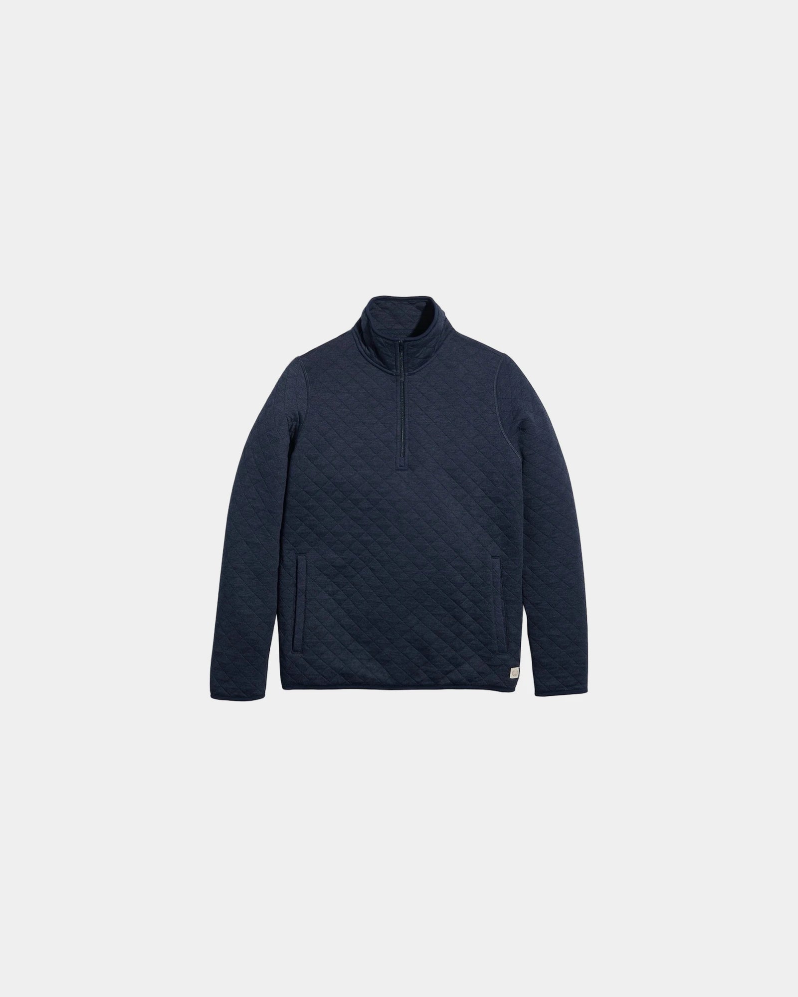 Custom quilted 1/4 zip pullover for women's teams - Navy