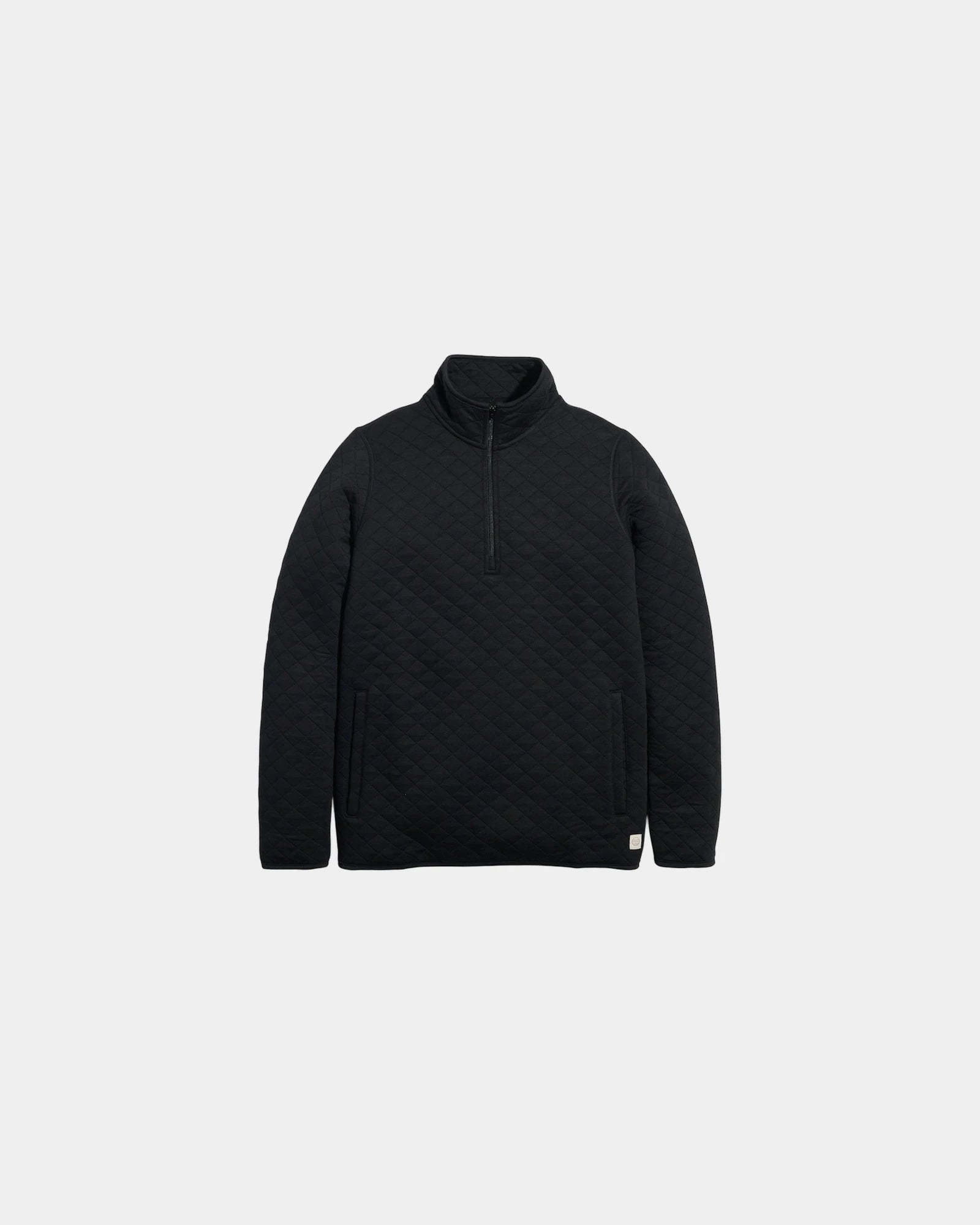 Custom quilted 1/4 zip pullover for women's teams - Black