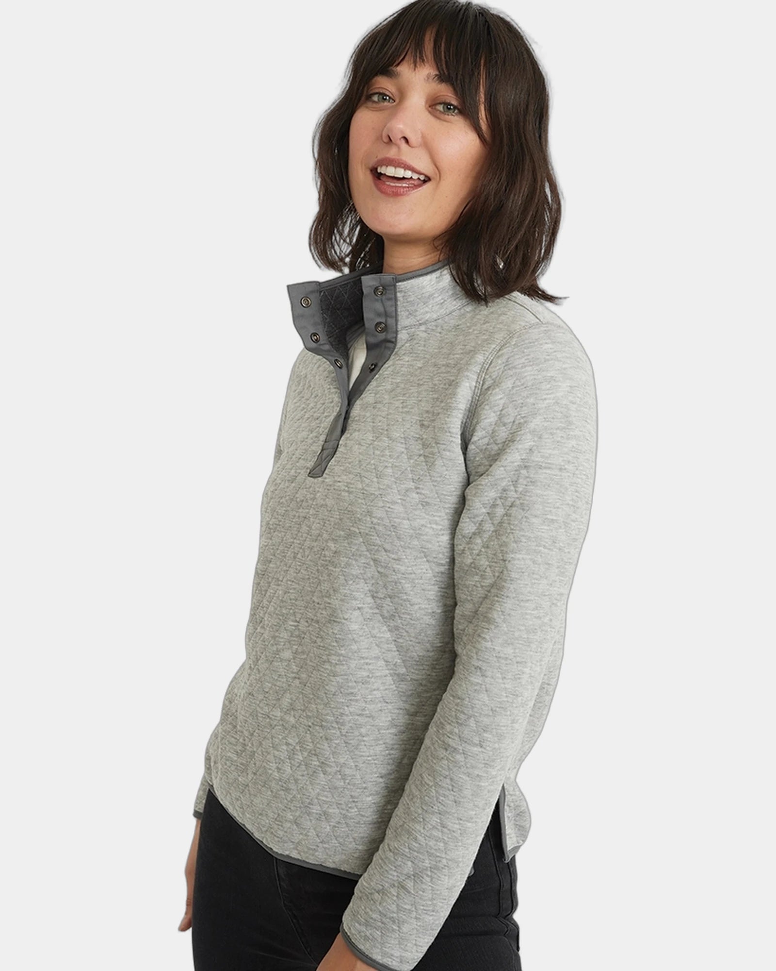 Custom reversible quilted women's pullover jacket - 2