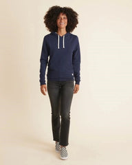 Custom sustainable women's pullover hoodie Marine Layer - Black