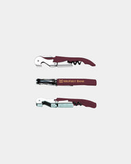 Custom stainless steel Pulltap's serrated corkscrew - Burgundy