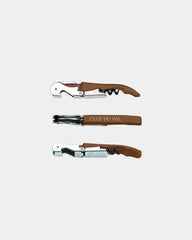 Custom stainless steel Pulltap's serrated corkscrew - Brown