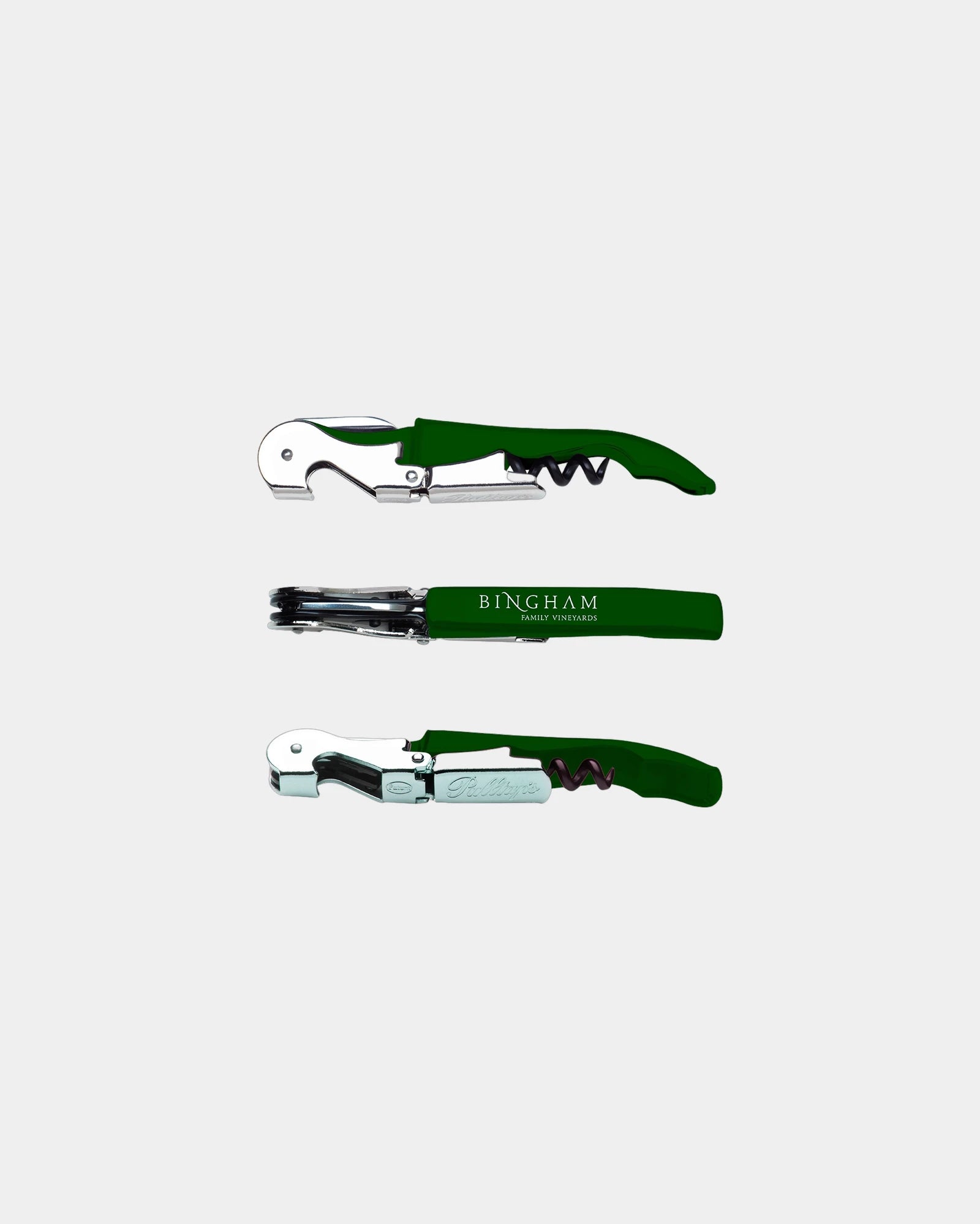 Custom stainless steel Pulltap's serrated corkscrew - Green