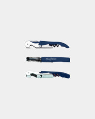 Custom stainless steel Pulltap's serrated corkscrew - Navy Blue