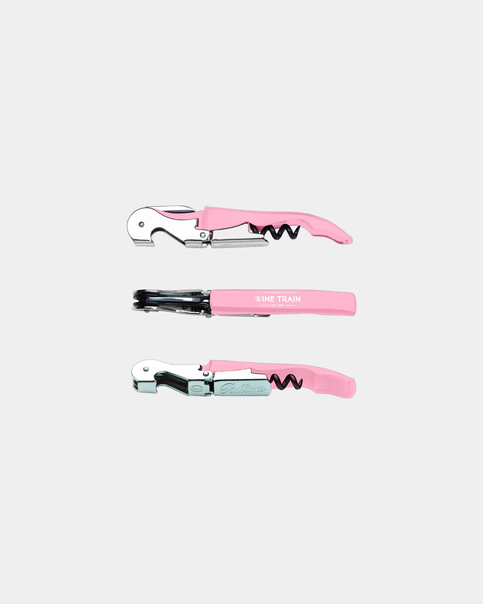 Custom stainless steel Pulltap's serrated corkscrew - Pink