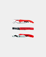 Custom stainless steel Pulltap's serrated corkscrew - Red