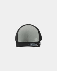 Custom polyester colorblock trucker cap with mesh back - Black