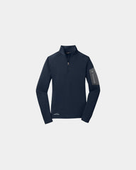 Custom half-zip performance fleece pullover for women - Navy Blue
