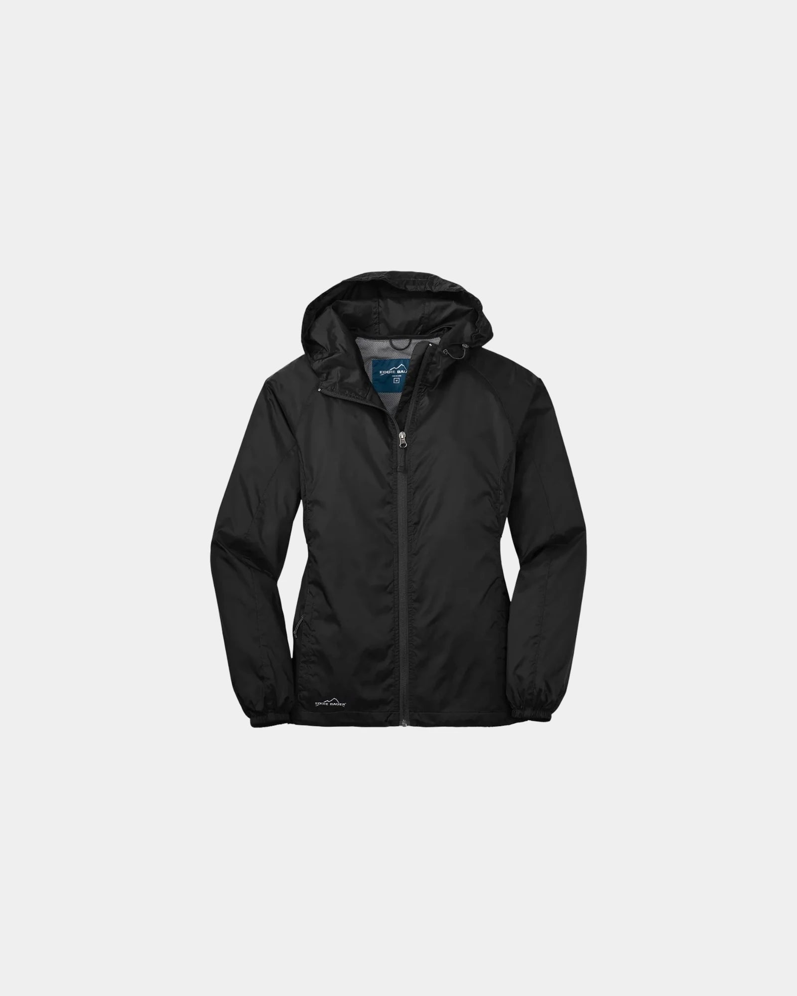 Custom Eddie Bauer women's packable wind jacket - Black