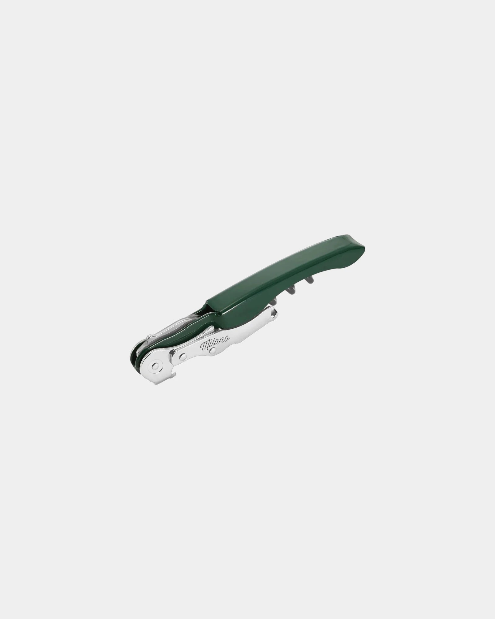 Custom stainless steel Milano Plus corkscrew - Dark Green