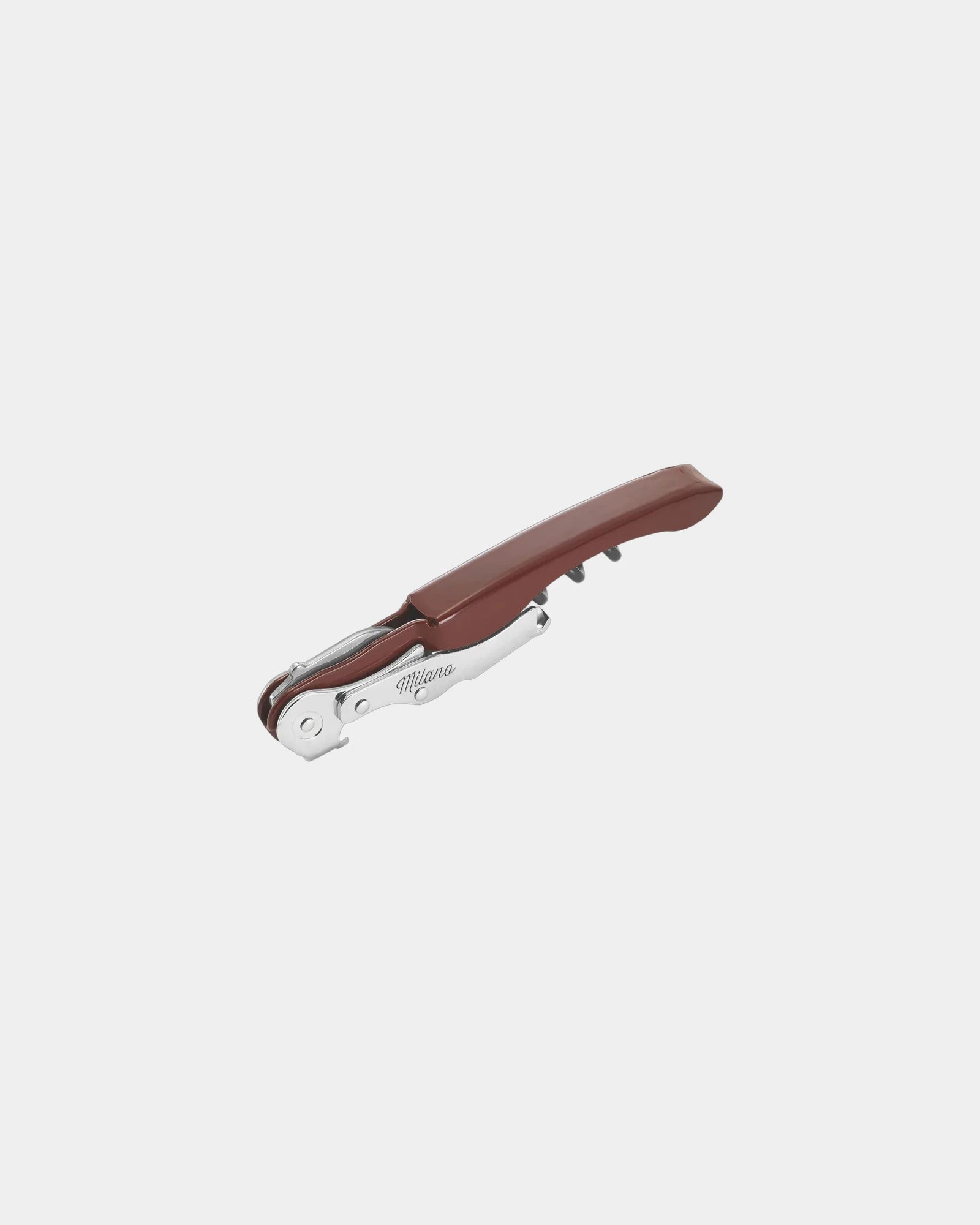 Custom stainless steel Milano Plus corkscrew - Brown