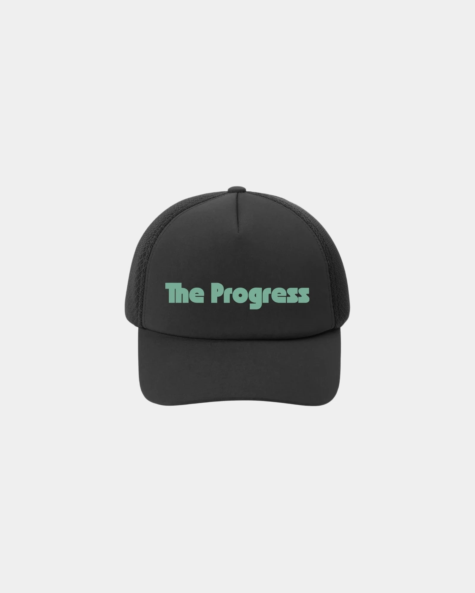 Custom mid-profile foam trucker hat with snapback closure - Blacktop