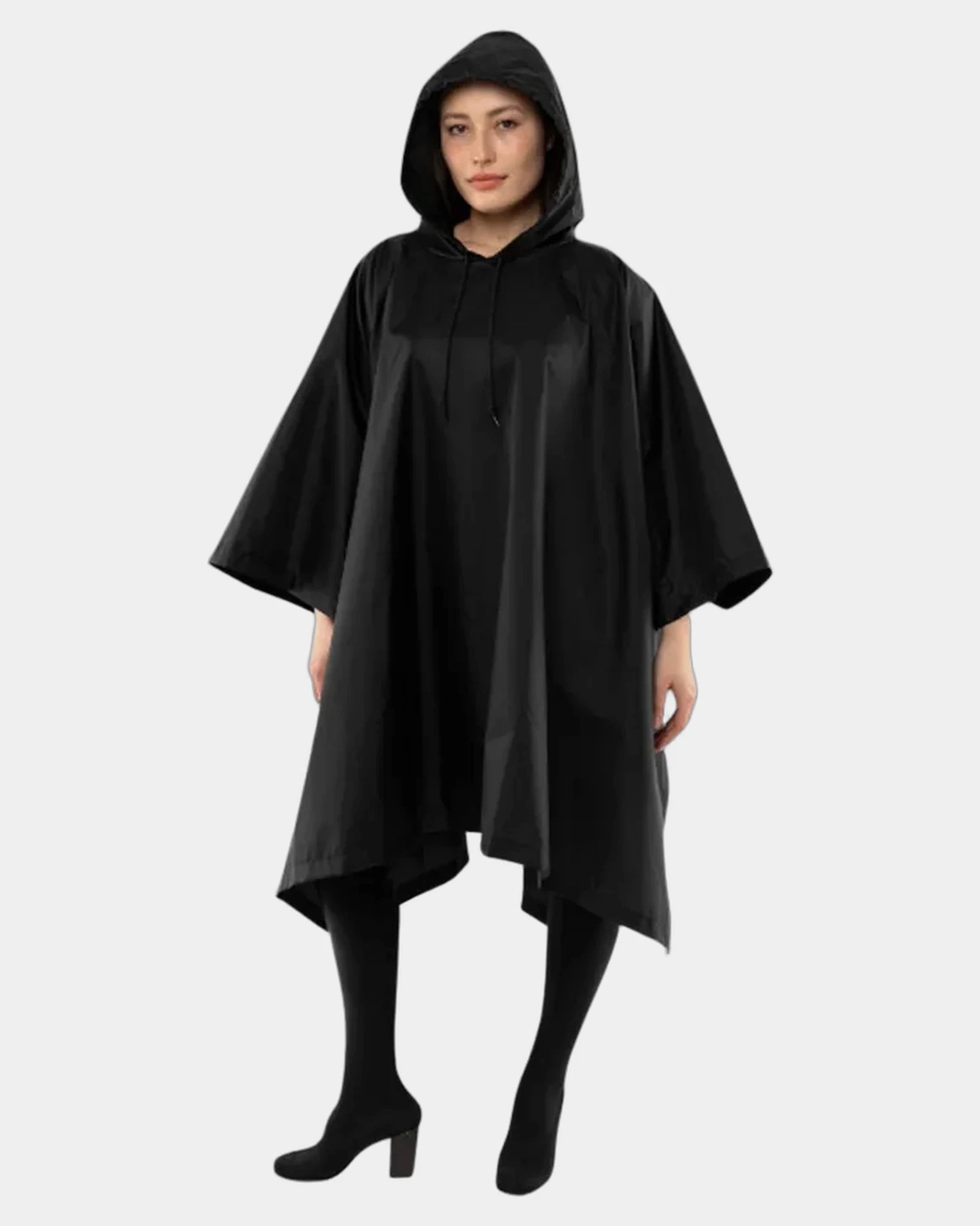 Custom water-resistant nylon hooded rain poncho - 2