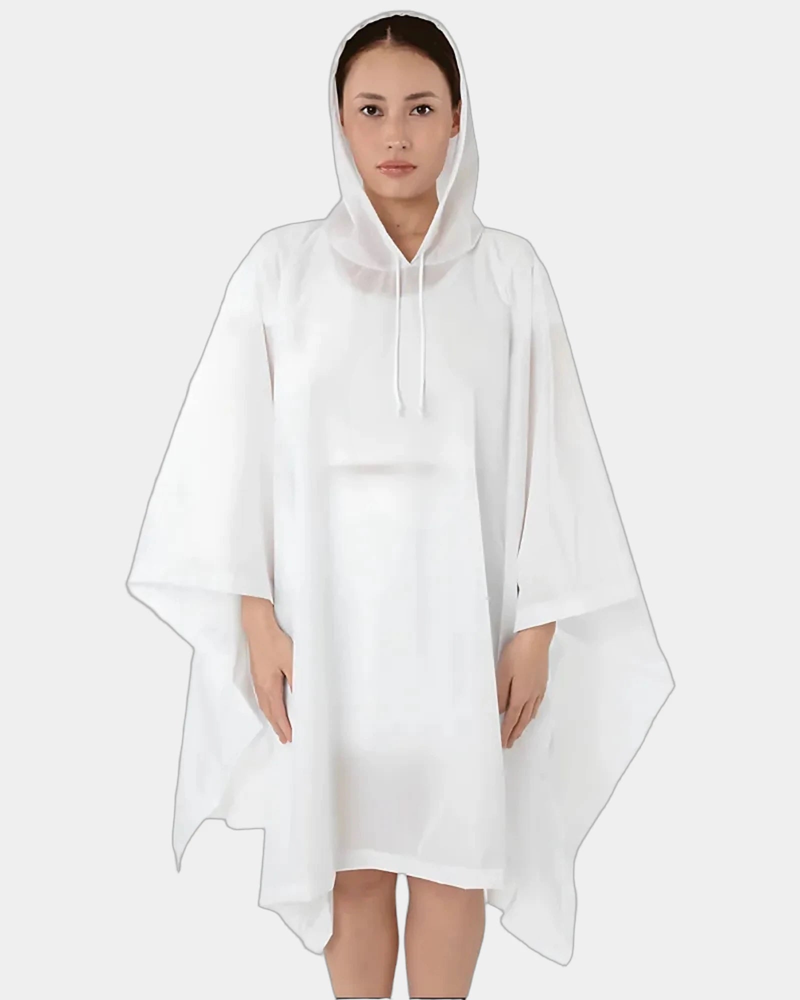 Custom water-resistant nylon hooded rain poncho - 1
