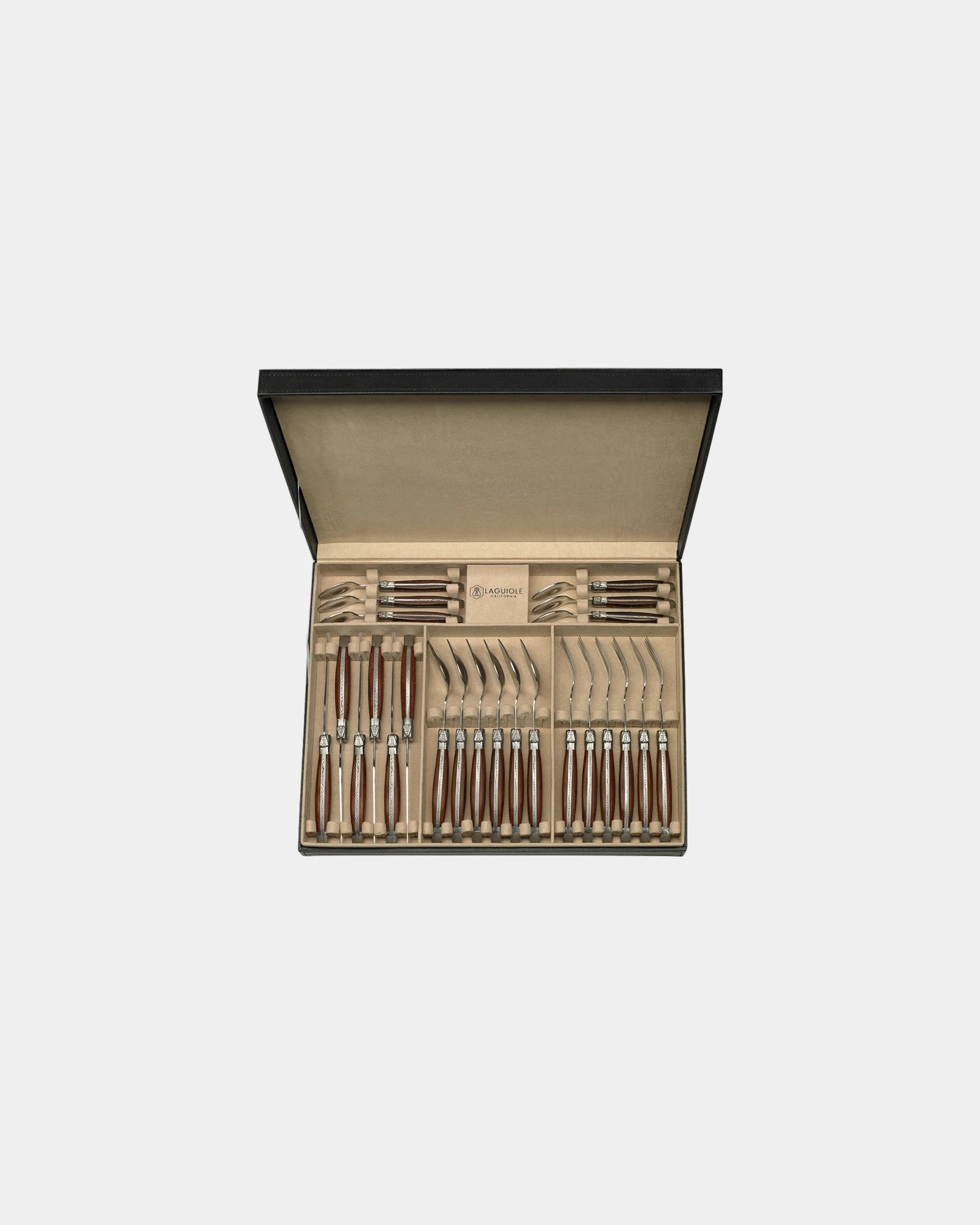 Custom Laguiole California 24-piece flatware set - Rosewood