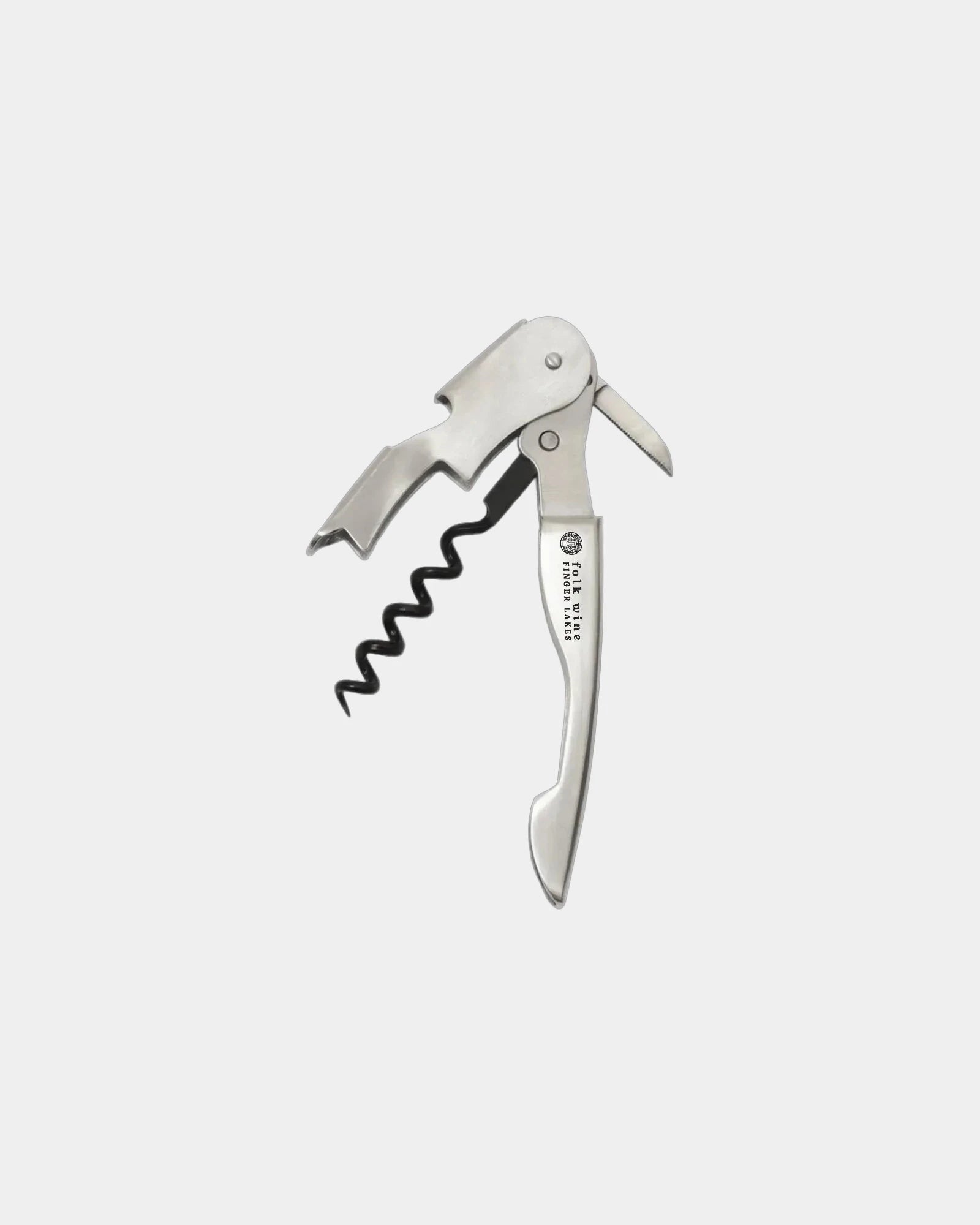 Custom vintage stainless steel waiter's corkscrew - 1