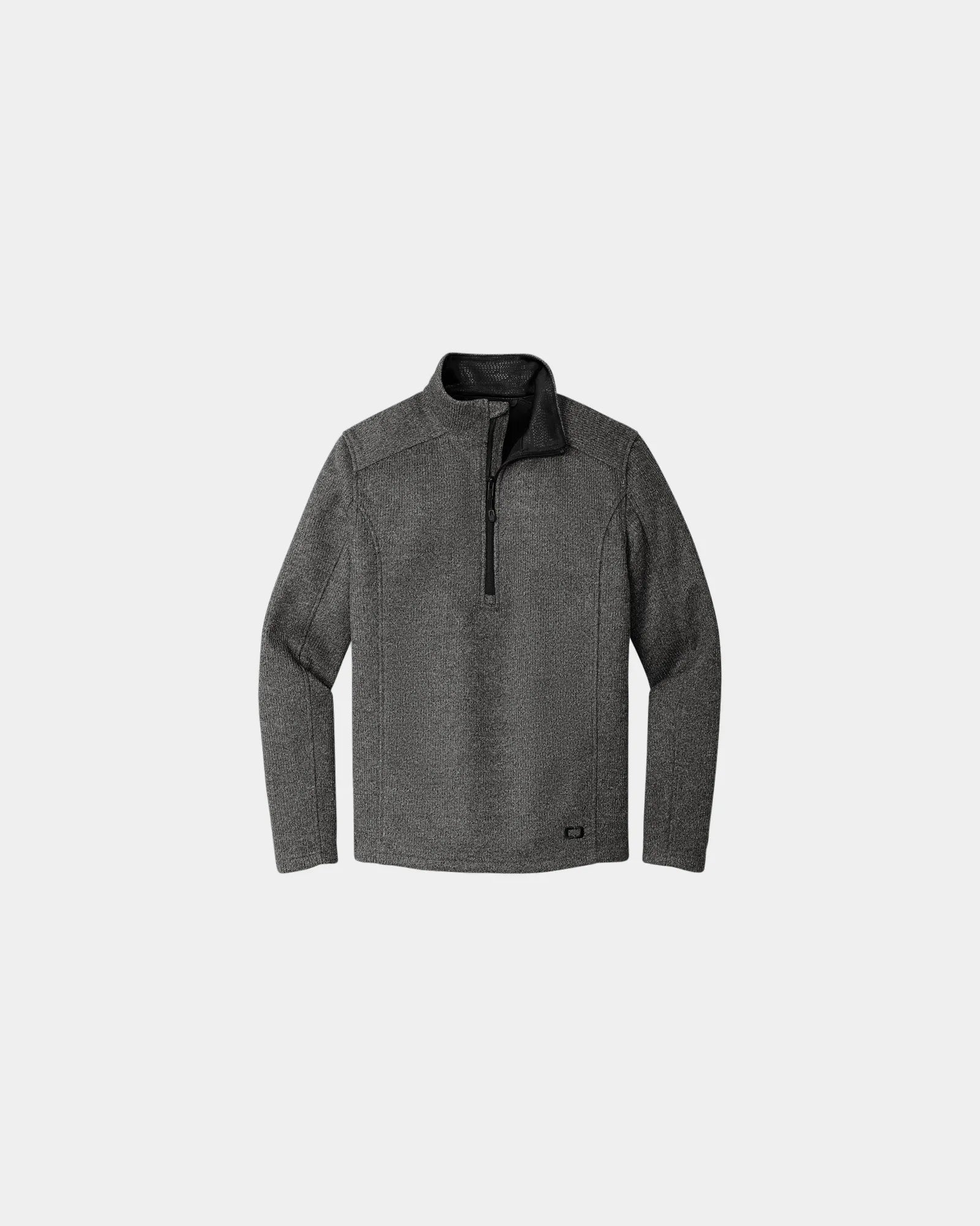 Custom polyester fleece 1/2-zip pullover jacket - Gray Heather