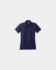 Custom wicking polyester pique women's polo shirt - Dark Blue