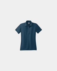 Custom wicking polyester pique women's polo shirt - Navy