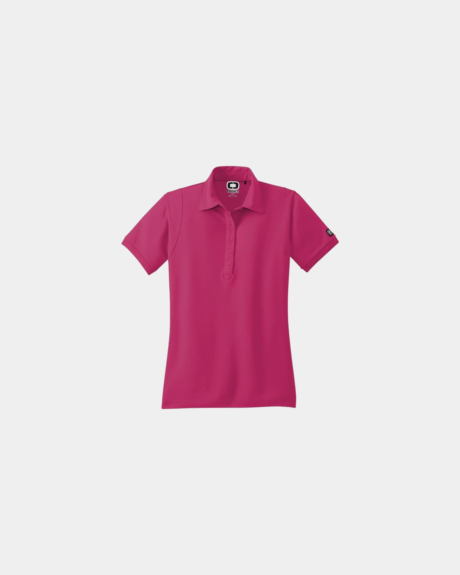 Custom wicking polyester pique women's polo shirt - Pink