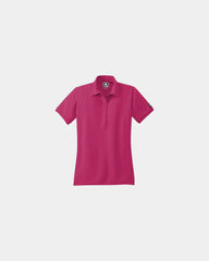 Custom wicking polyester pique women's polo shirt - Pink