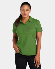 Custom wicking polyester pique women's polo shirt - Green