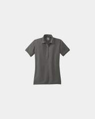 Custom wicking polyester pique women's polo shirt - Dark Gray