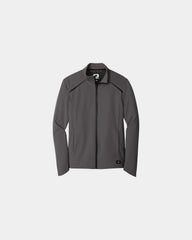 Custom soft shell jacket with dual zip pockets - Gray