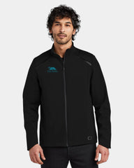Custom soft shell jacket with dual zip pockets - Black