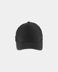 Custom polyester mesh baseball cap with adjustable strap - Black