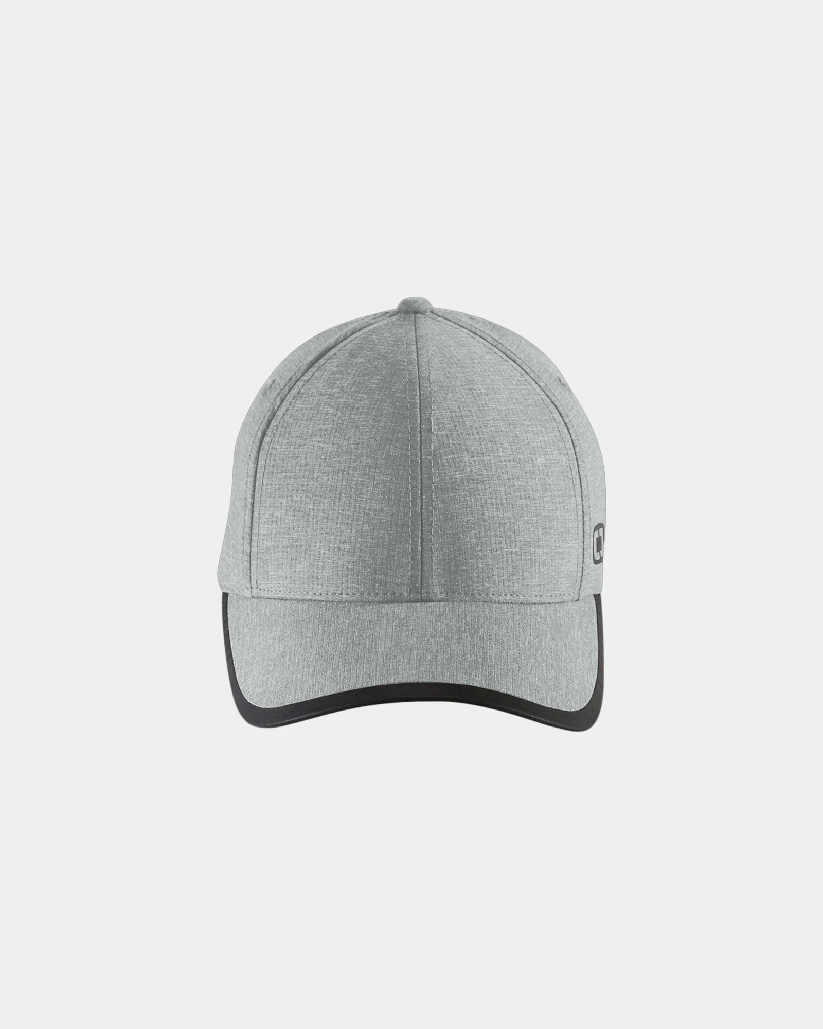 Custom polyester mesh baseball cap with adjustable strap - Gray Heather