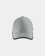 Custom polyester mesh baseball cap with adjustable strap - Gray Heather