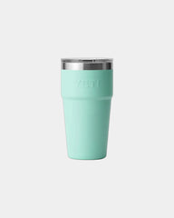 Custom insulated stainless steel YETI Rambler 20 oz cup - Seafoam
