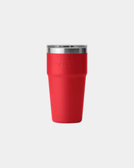 Custom insulated stainless steel YETI Rambler 20 oz cup - Rescue Red