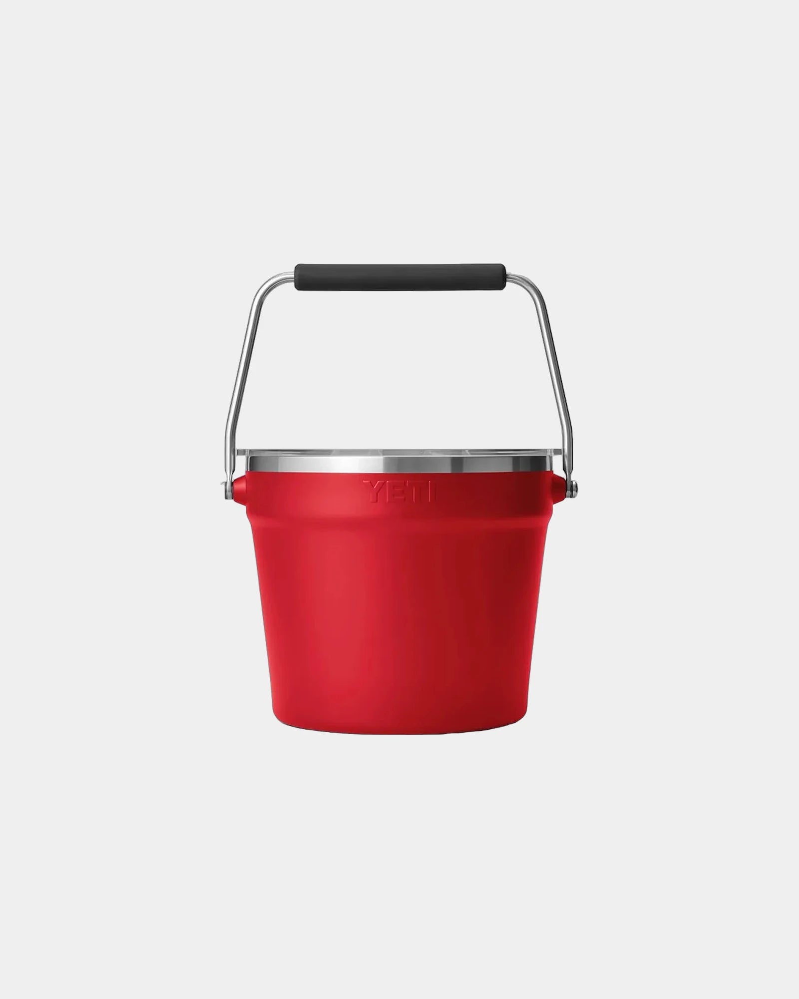 Custom stainless steel YETI Rambler Beverage Bucket - Rescue Red