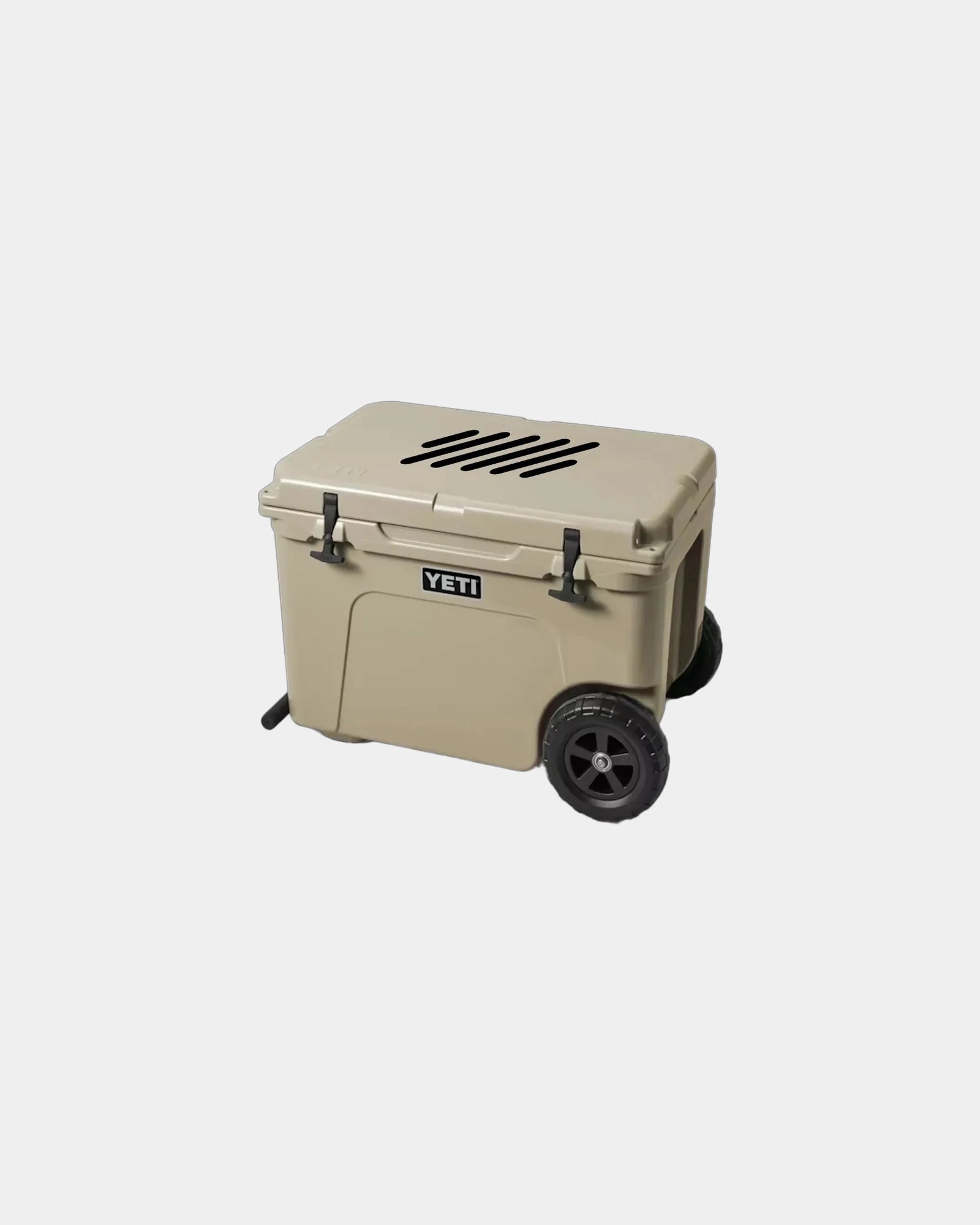 Custom rotomolded Yeti Tundra Haul Cooler with Wheels - Tan