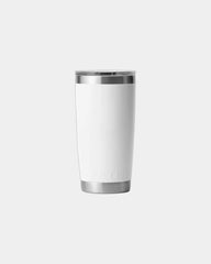 Custom insulated stainless steel Yeti Rambler 20 oz tumbler - White