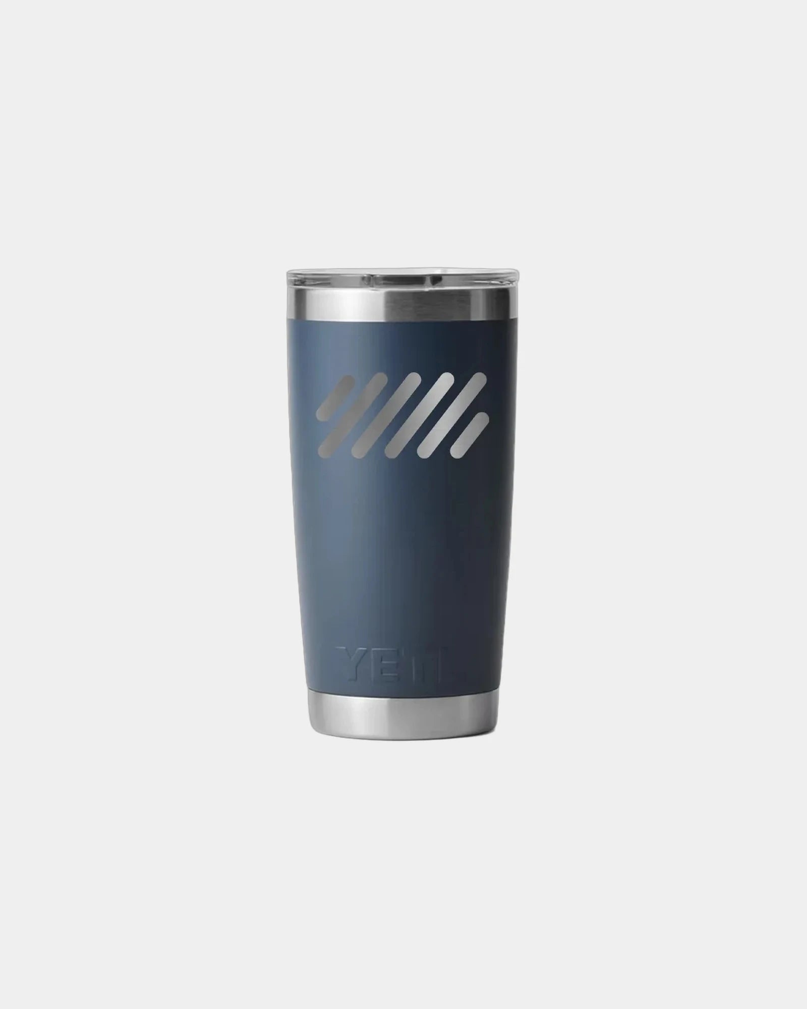 Custom insulated stainless steel Yeti Rambler 20 oz tumbler - Navy