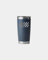 Custom insulated stainless steel Yeti Rambler 20 oz tumbler - Navy