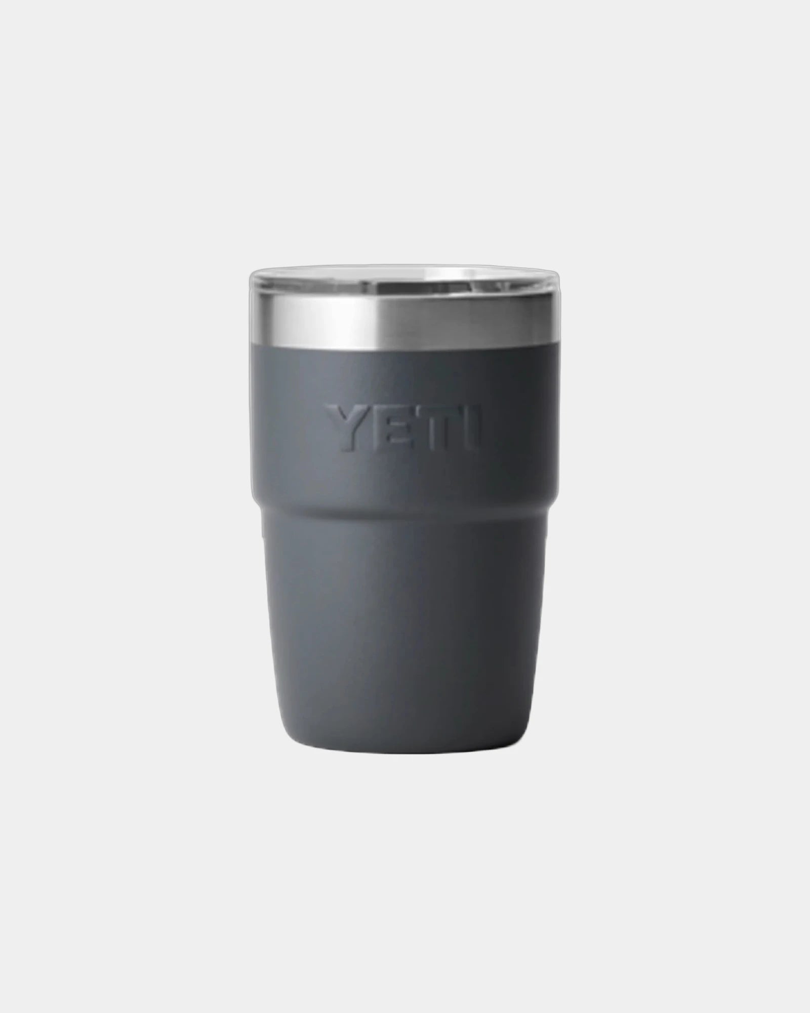 Custom insulated stainless steel Yeti Rambler 8 oz cup - Charcoal